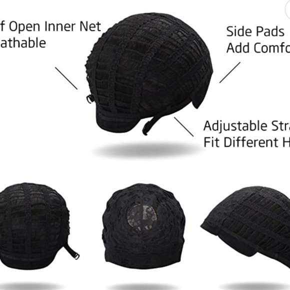 Short black wavy wig with bangs for women. Color:Black - Picture 3 of 4